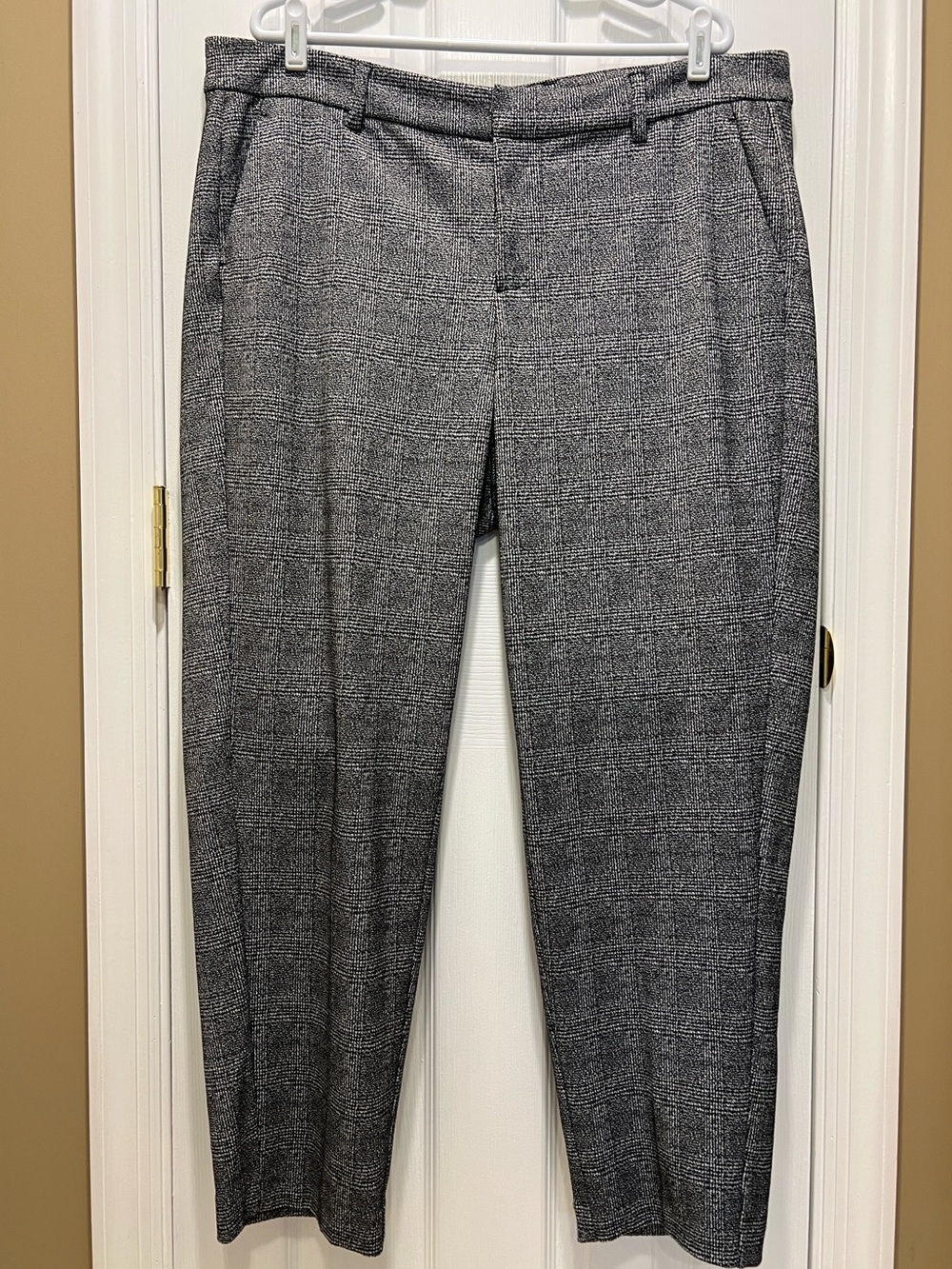 Liverpool Los Angeles Kelsey Ponte Trouser Pants - Black & White Plaid Size 18W